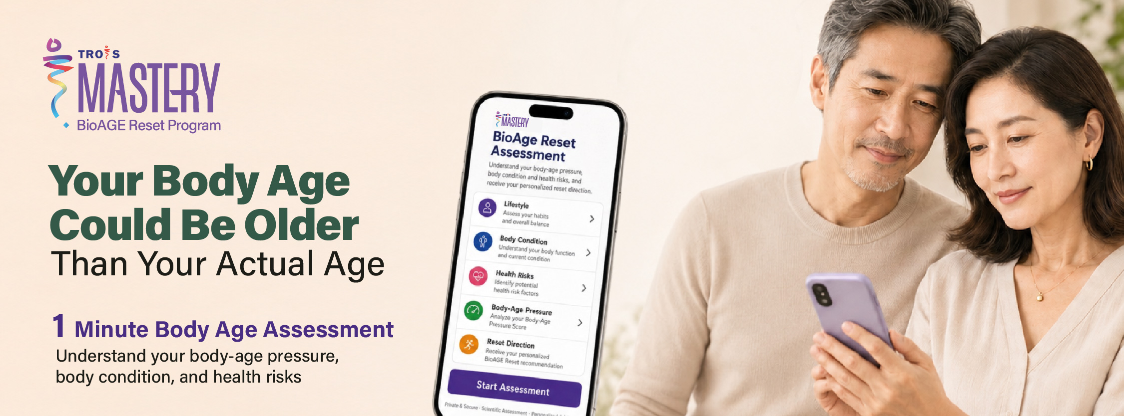 TROIS iMASTERY BioAGE Reset Assessment
