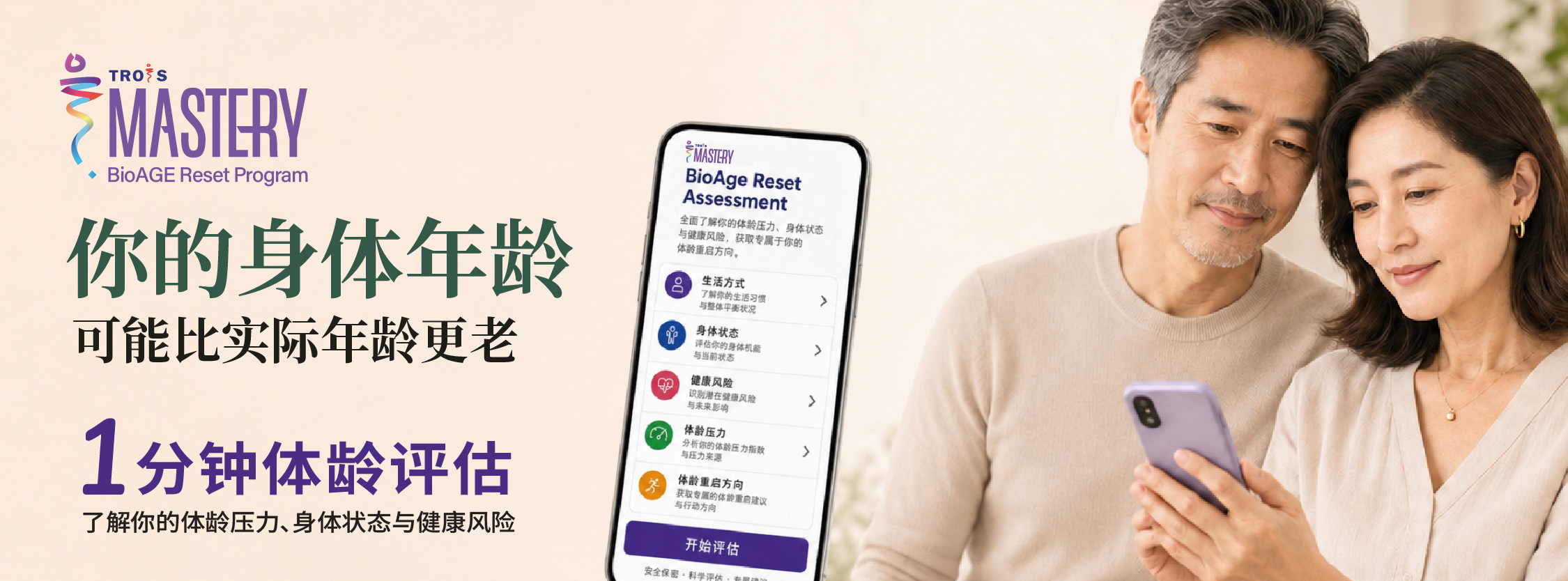 TROIS iMASTERY BioAGE Reset Assessment